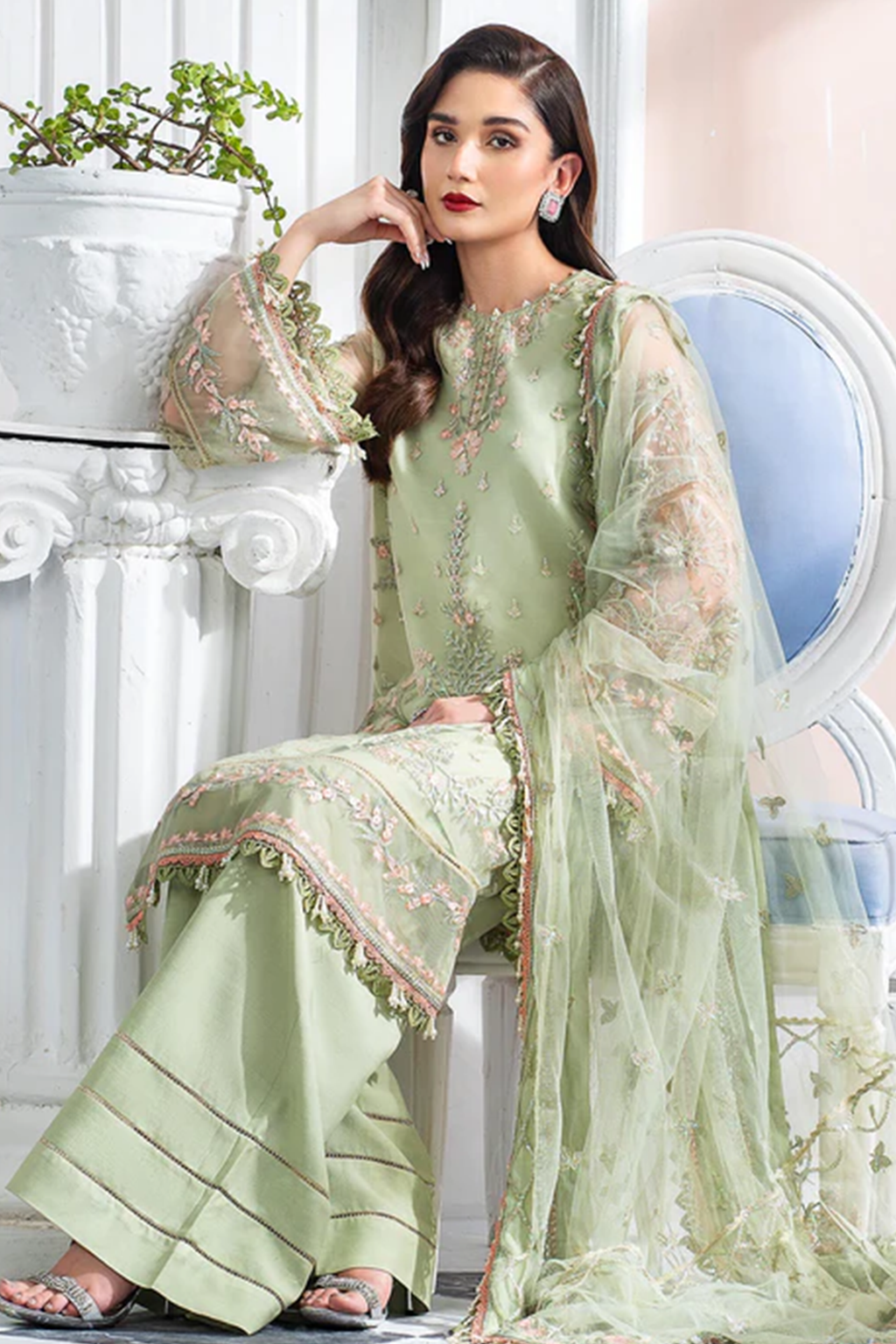 Meeral Stitched 3 Piece Luxury Formals Pret Collection'2025-Meeral - Calina - Meeral Luxe
