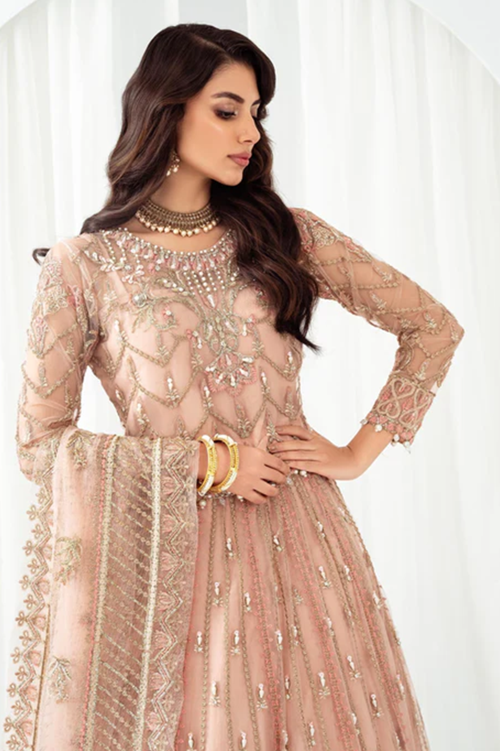 Meeral Stitched 3 Piece Luxury Formals Pret Collection'2025-Meeral - ML-LUX22V2-5 Dilara - Meeral Luxe