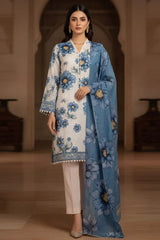 Dr Haris Unstitched 3 Piece Printed  Lawn Vol-01 Suit-DRP-003