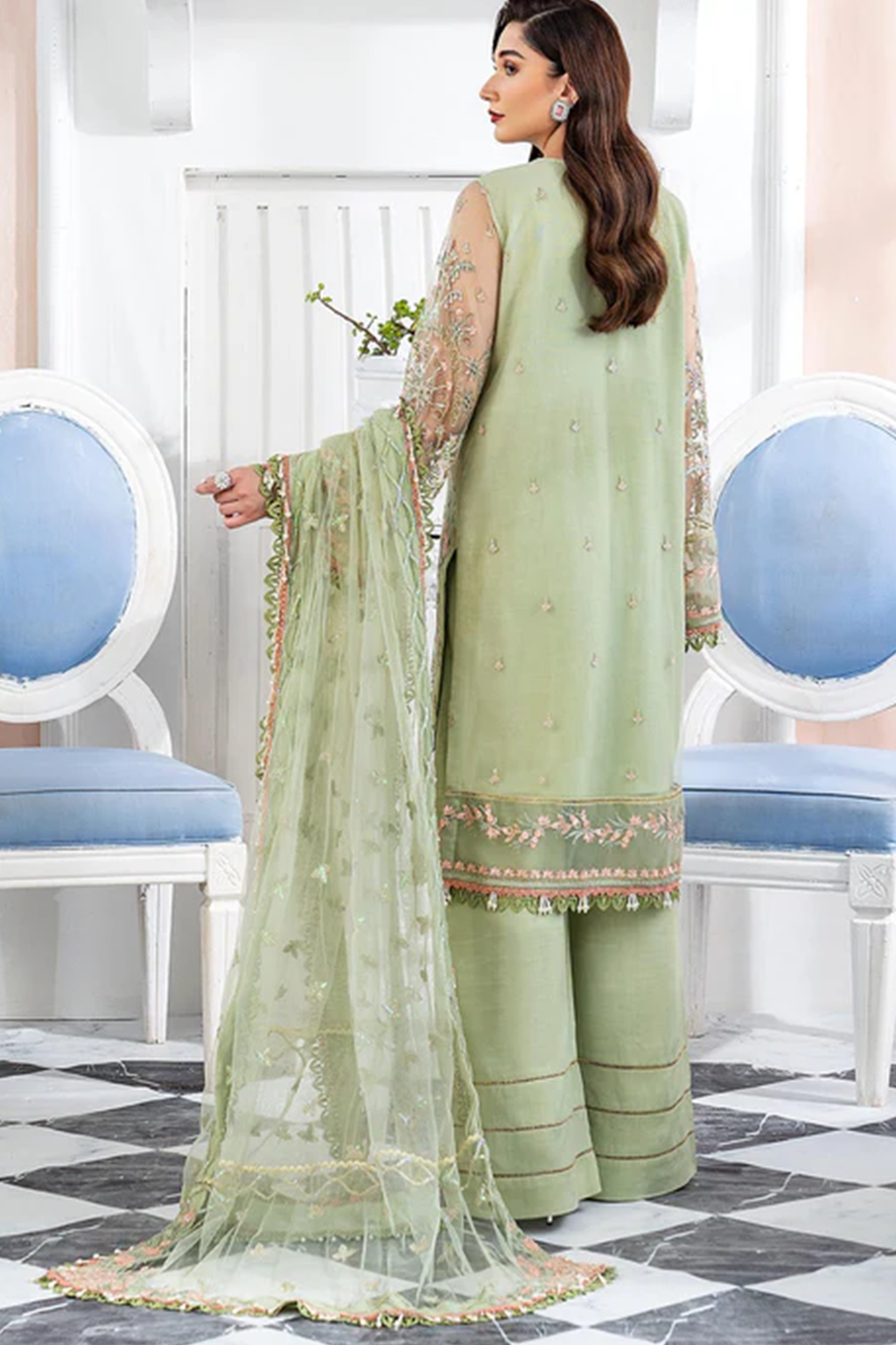 Meeral Stitched 3 Piece Luxury Formals Pret Collection'2025-Meeral - Calina - Meeral Luxe