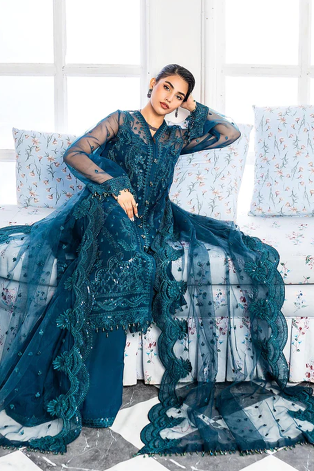 Meeral Stitched 3 Piece Luxury Formals Pret Collection'2025-Meeral - Nilofer - Meeral Luxe