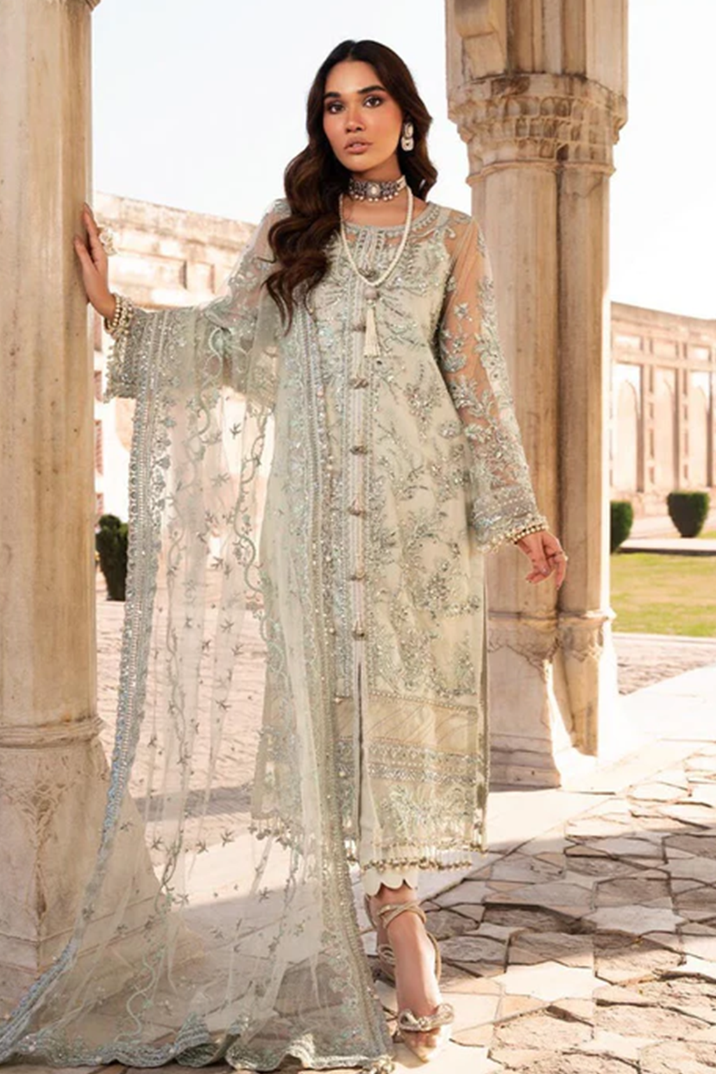 Meeral Stitched 3 Piece Luxury Formals Pret Collection'2025-Meeral - Sifa - Meeral Luxe