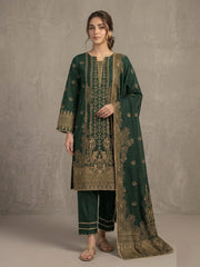 Abeera Exclusive Stitched 3 Piece Summer Jacquard Suit-J-08