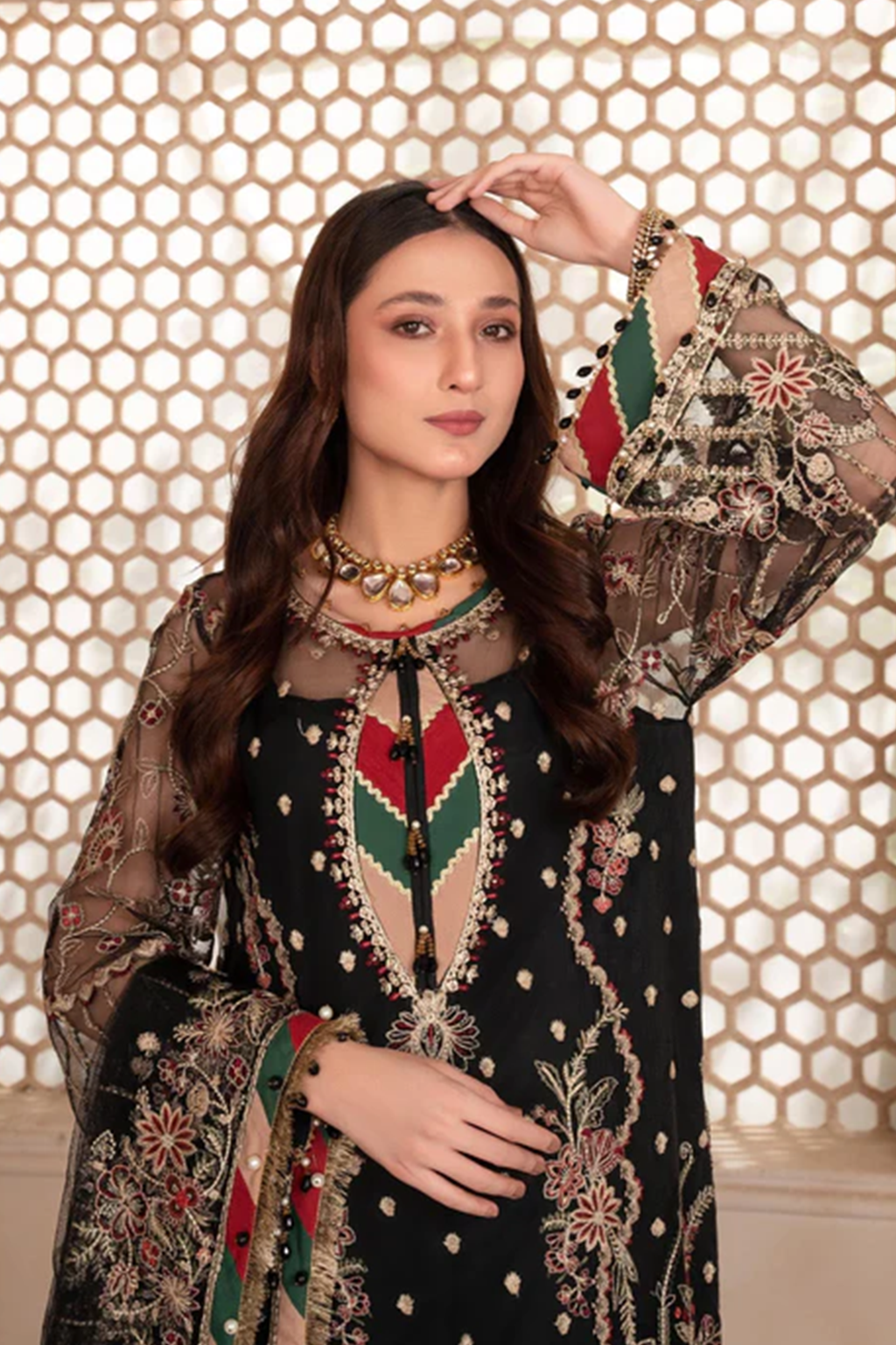 Meeral Stitched 3 Piece Luxury Formals Pret Collection'2025-MSA-23-D162 Rangoon - Meeral Luxe