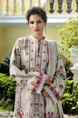 Seraph Hemline By Mushq Unstitched 3 Piece Jacquard Lawn Collection-HML-01-Levana