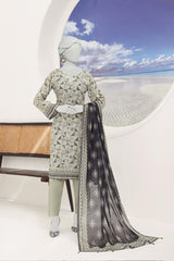 Almeerah Unstitched 3 Piece Stripe Dora Luxury Lawn Vol-01 Collection'2025-Light Pista Green Charm