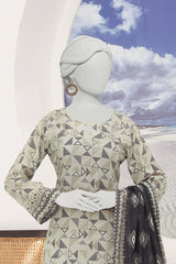 Almeerah Unstitched 3 Piece Stripe Dora Luxury Lawn Vol-01 Collection'2025-Light Pista Green Charm