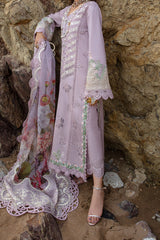 Saira Shakira By Crimson Unstitched 3 Piece Luxury Lawn Collection'2024-Lillie De Jong Amethyst