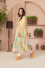 Silk Affair by Madiha Gohar Stitched Summer Suit-Limon Aura