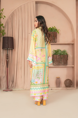 Silk Affair by Madiha Gohar Stitched Summer Suit-Limon Aura