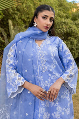 Dhaga Stitched 3 Piece Summer Suit-Loraine