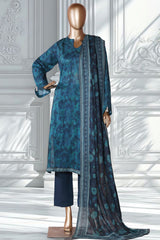Bin Saeed Stitched 3 Piece Exclusive Printed Lawn Vol-02 Suit-LSM-2747-Blue