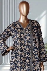 Bin Saeed Stitched 3 Piece Exclusive Printed Lawn Vol-02 Suit-LSM-2749-Navy Blue