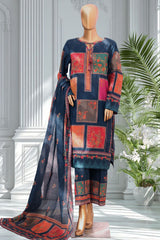 Bin Saeed Stitched 3 Piece Exclusive Printed Lawn Vol-02 Suit-LSM-2751-Multi