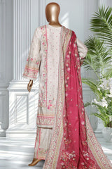 Bin Saeed Stitched 3 Piece Exclusive Printed Lawn Vol-02 Suit-LSM-2754-Skin