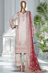 Bin Saeed Stitched 3 Piece Exclusive Printed Lawn Vol-02 Suit-LSM-2754-Skin