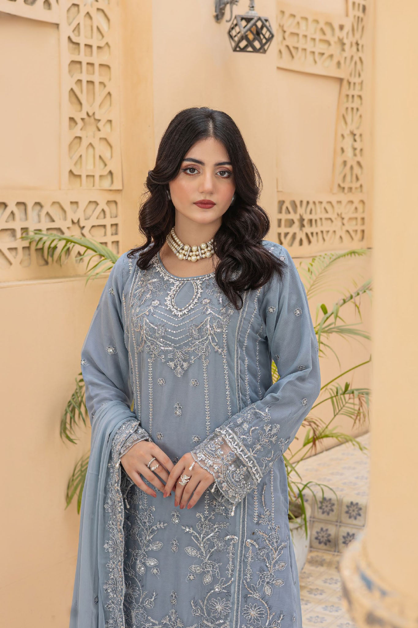 Maya By Azmeerah Stitched 3 Piece Hand Emb Chiffon Collection'2025-05-Lumora