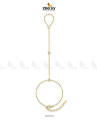 Zeesy-Luxe Bezel Finger Bracelet