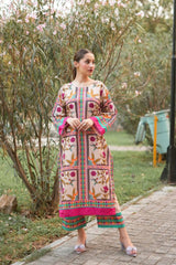 Midway Arts Stitched Summer Lvory 2pc Midway arts