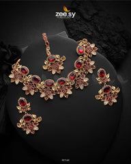 Lycoris Necklace Set Red - Zeesy Jewellery