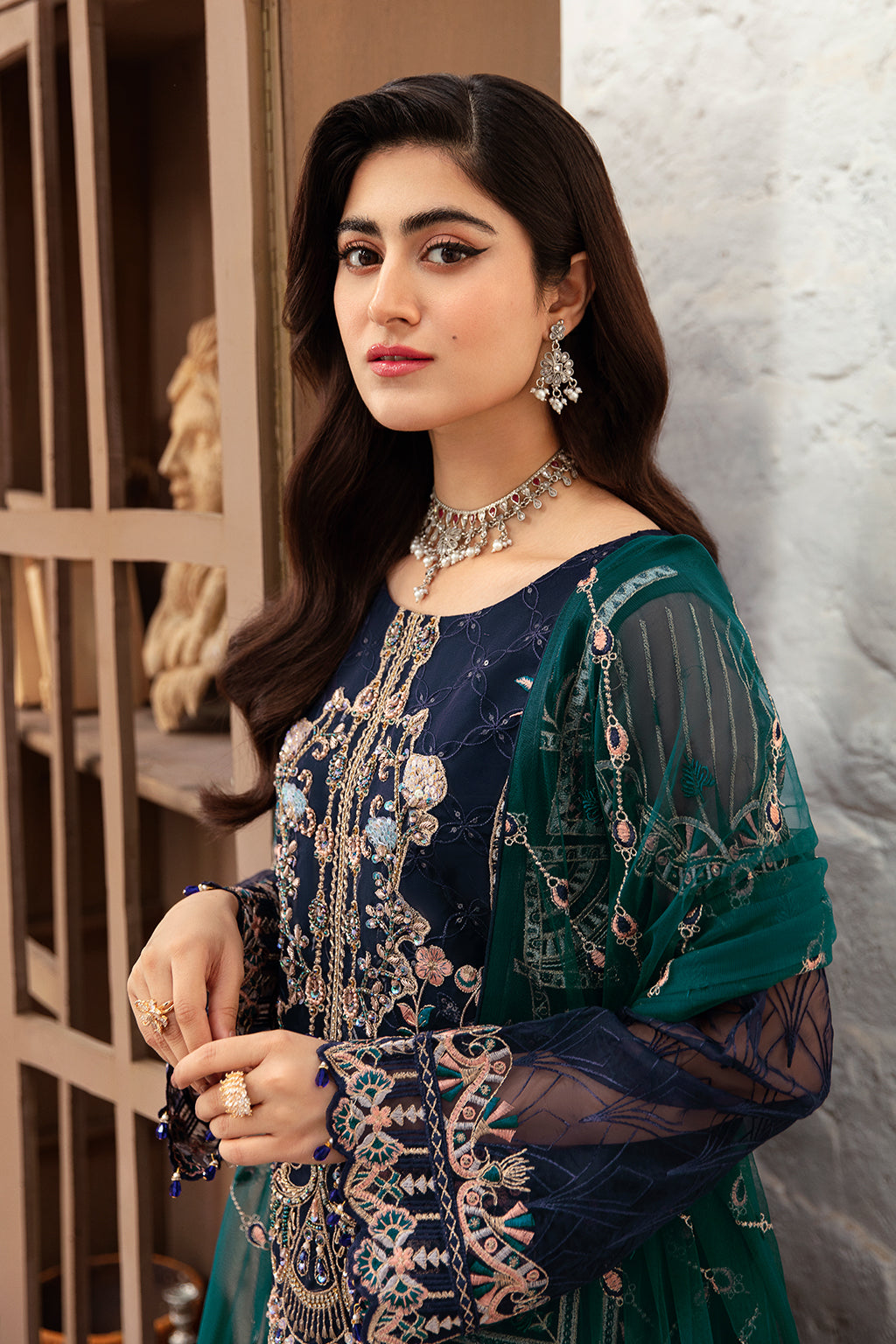Minhal by Ramsha Unstitched 3 Piece Formals Vol-10 Collection'2025-M-1009