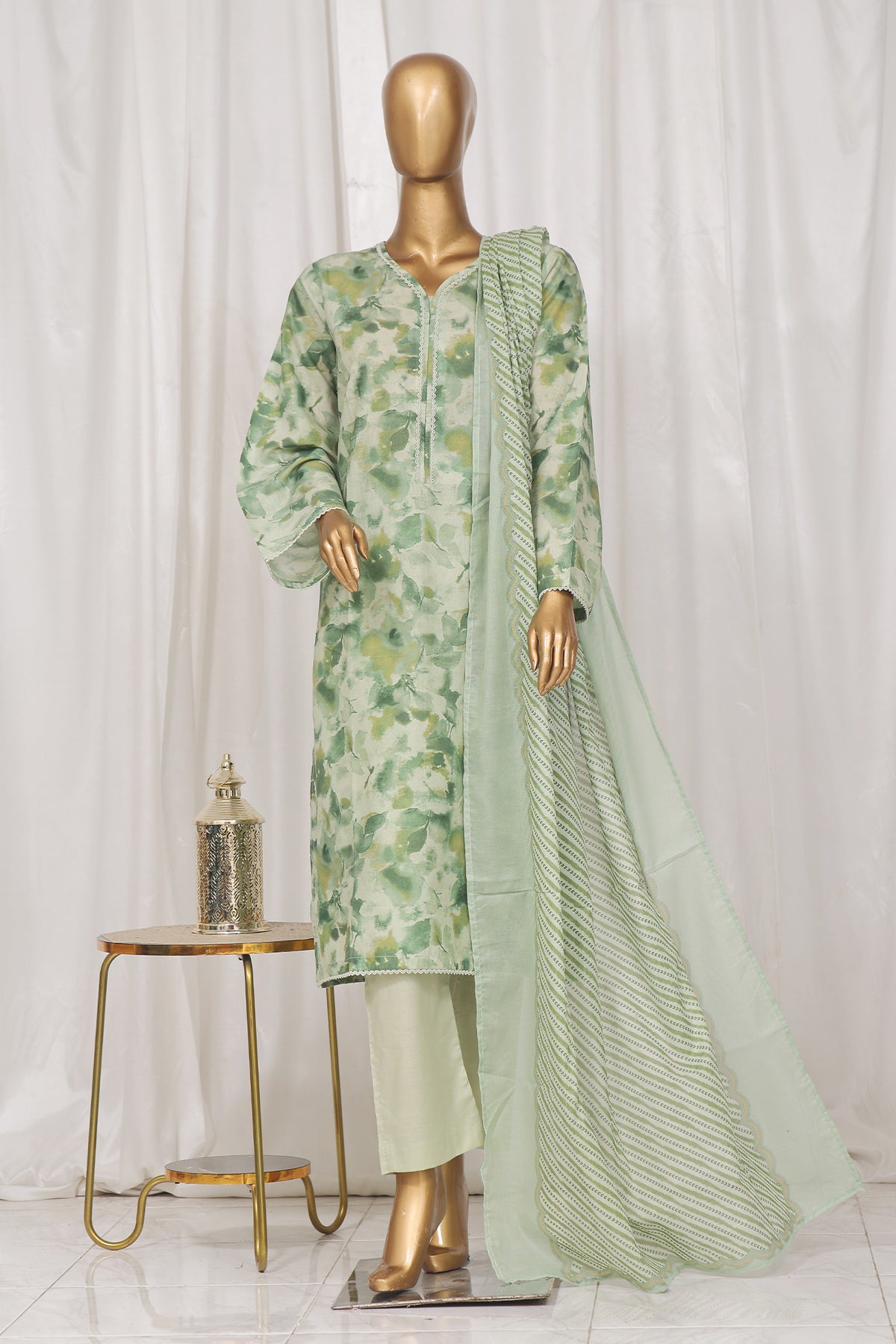 Bin Saeed Stitched 3 Piece Exclusive Printed Lawn Vol-01 Collection-SM-1522-Pista