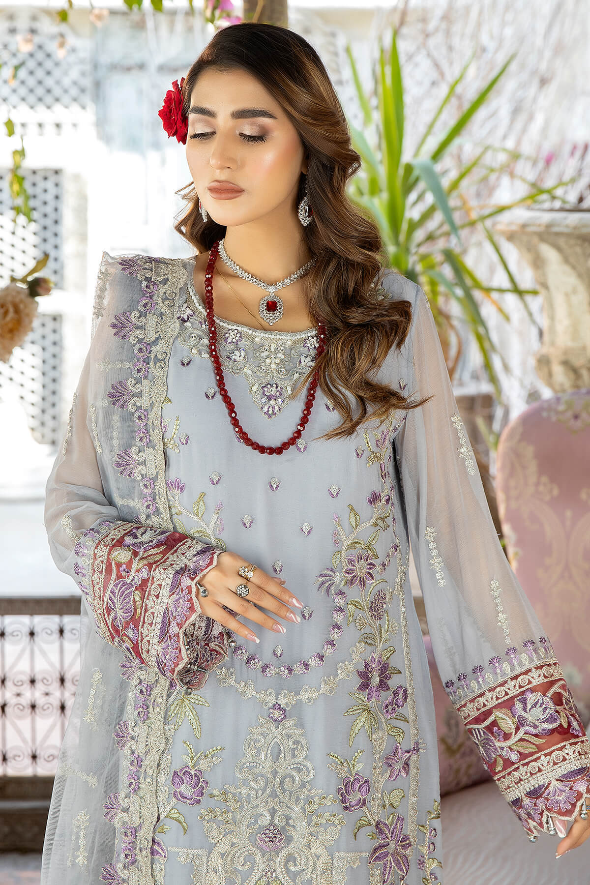 De Lambent Majestic by Imrozia Unstitched 3 Piece Chiffon Collection'2023-M-35-Lison