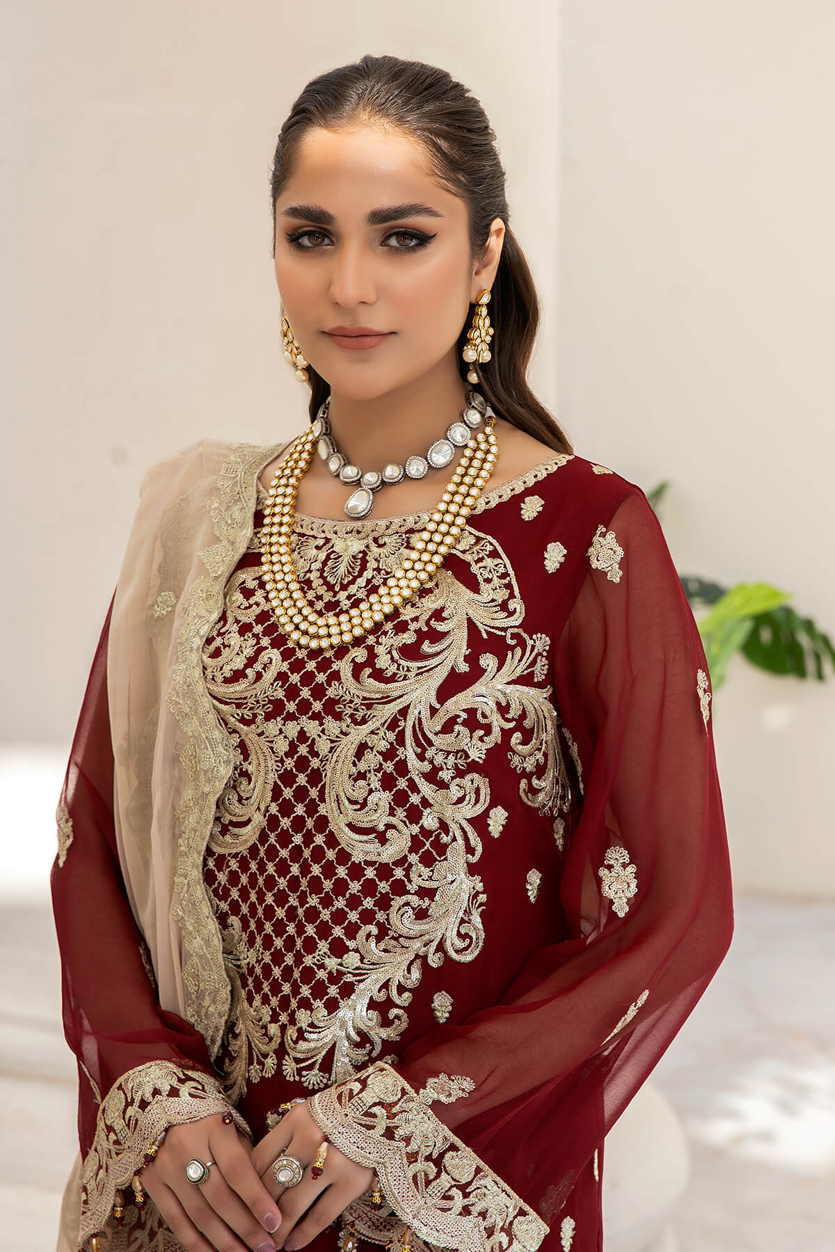 Naqsh Majestic by Imrozia Unstitched 3 Piece Formals Collection'2023-M-55-Sienna