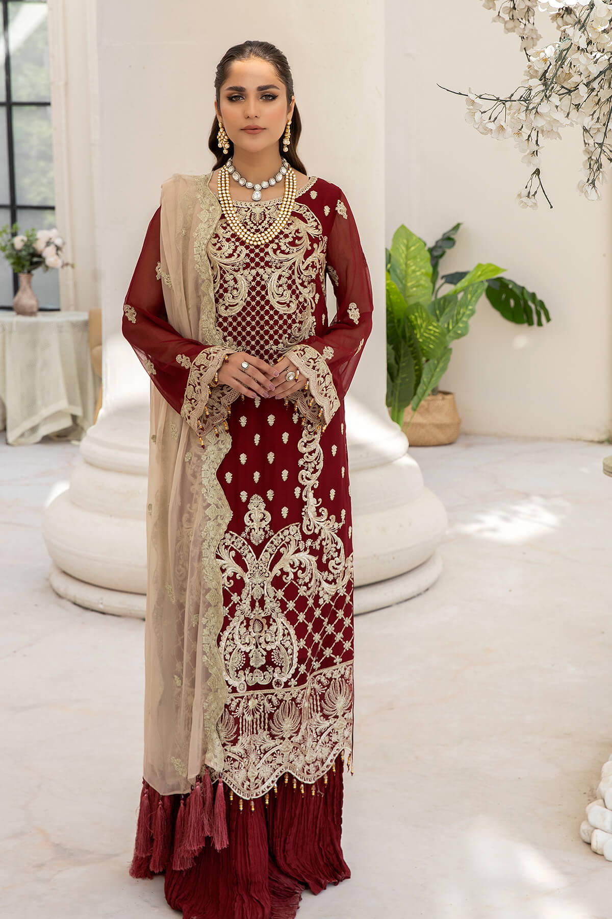 Naqsh Majestic by Imrozia Unstitched 3 Piece Formals Collection'2023-M-55-Sienna