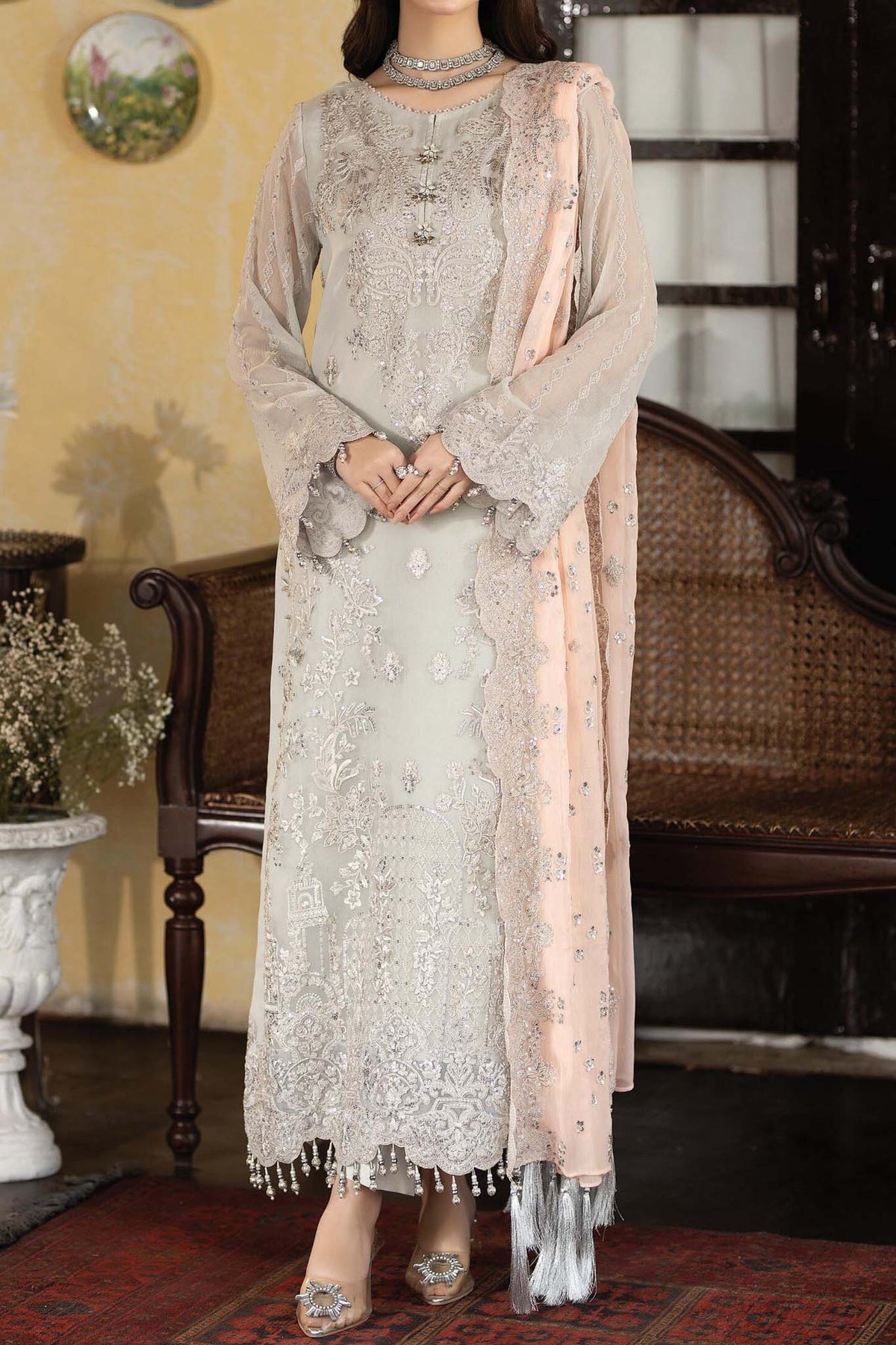 Enliven Majestic by Imrozia Unstitched 3 Piece Luxury Chiffon Collection'2024-M-63-Gabriella