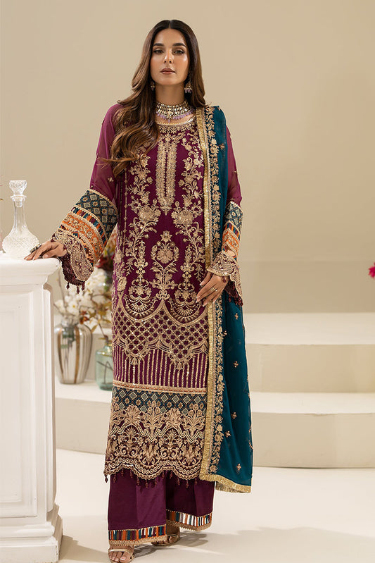 Nisha By Imrozia Unstitched 3 Piece Luxury Chiffon Eid Edit Collection-M-84-Zehak