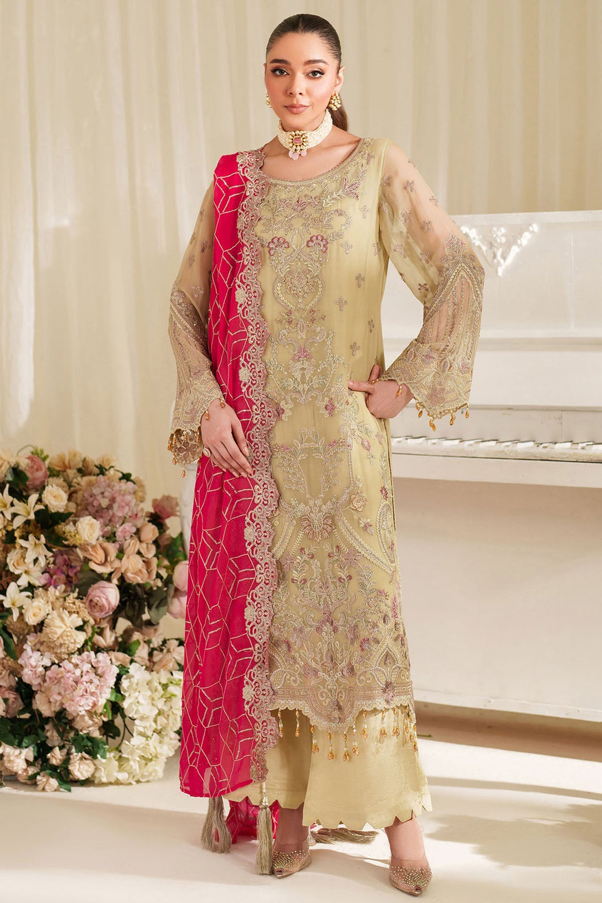 Noore By Imrozia Serene Unstitched 3 Piece Luxury Chiffon Collection'2025-M-95-Dhalia