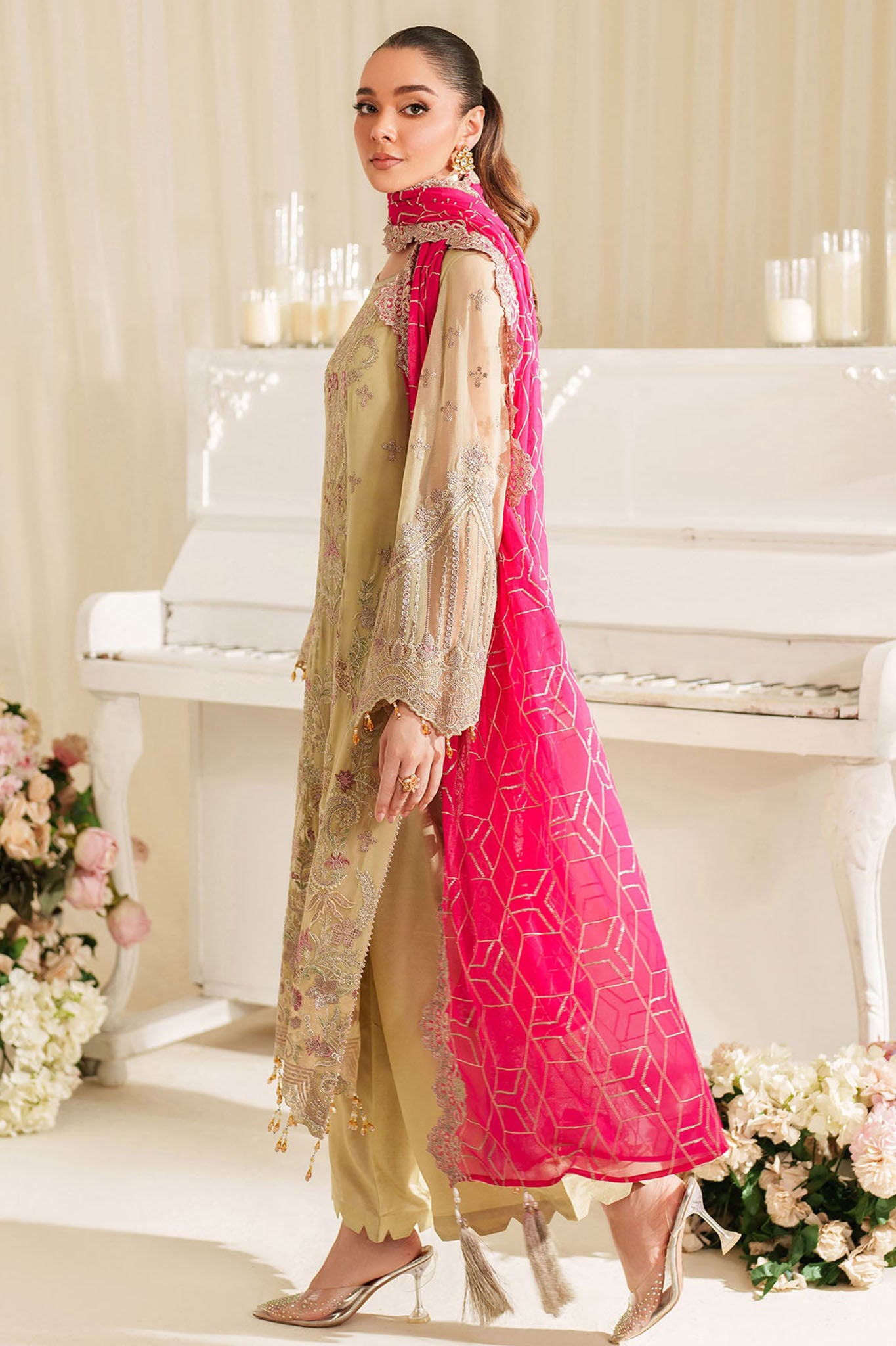 Noore By Imrozia Serene Unstitched 3 Piece Luxury Chiffon Collection'2025-M-95-Dhalia