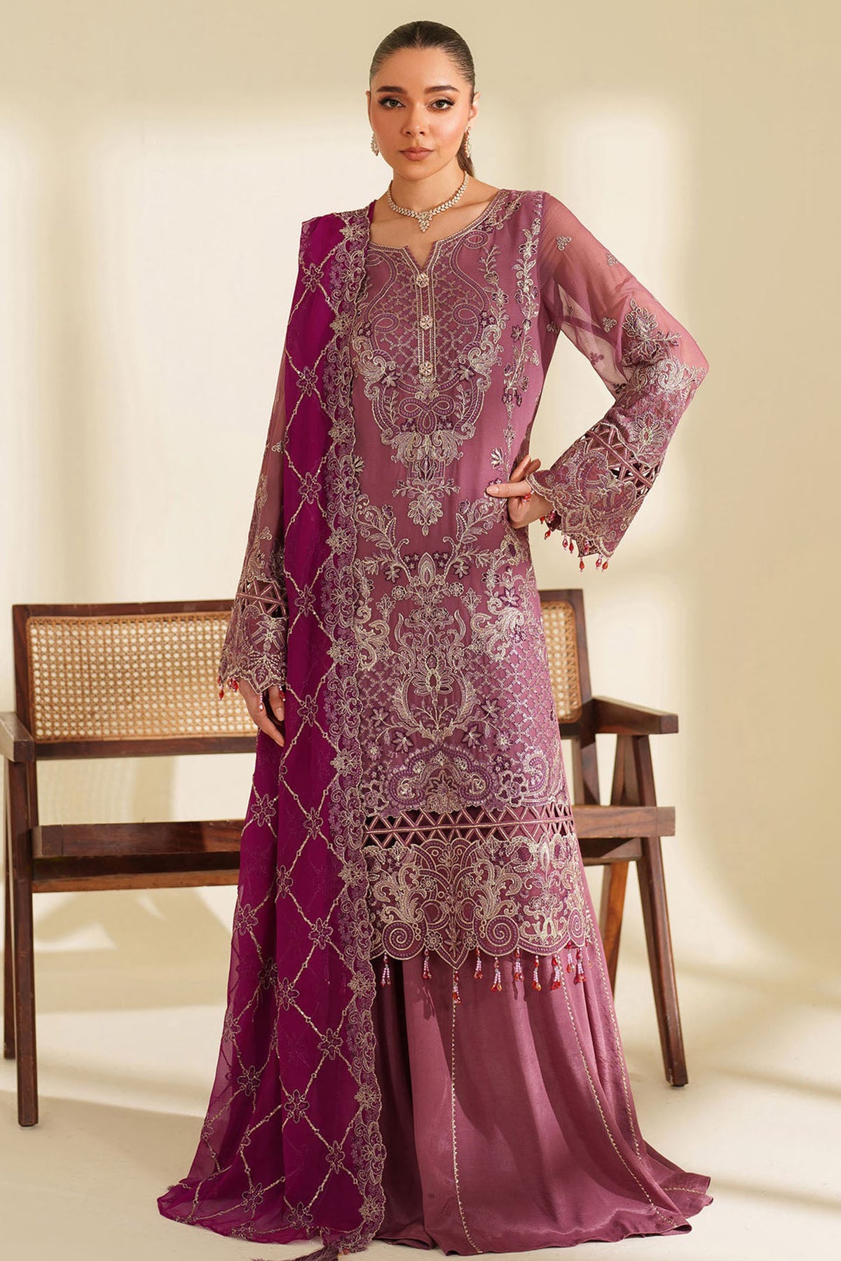 Noore By Imrozia Serene Unstitched 3 Piece Luxury Chiffon Collection'2025-M-97-Sylvi