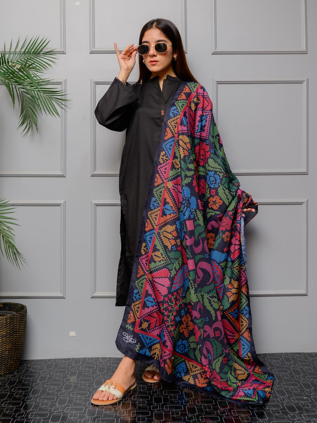 TNG Stole Collection-Kashida Kaari Stole