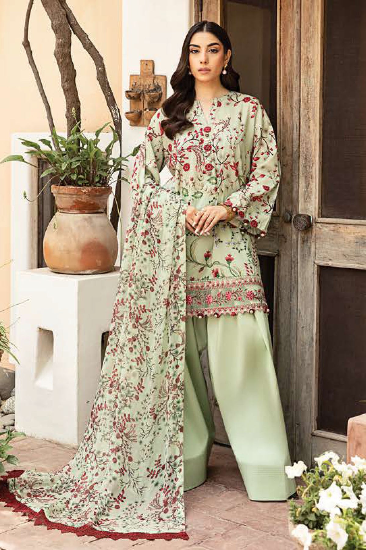 M.Basic by Maria B Unstitched 3 Piece Eid II Lawn Collection'2025-MB-912-B