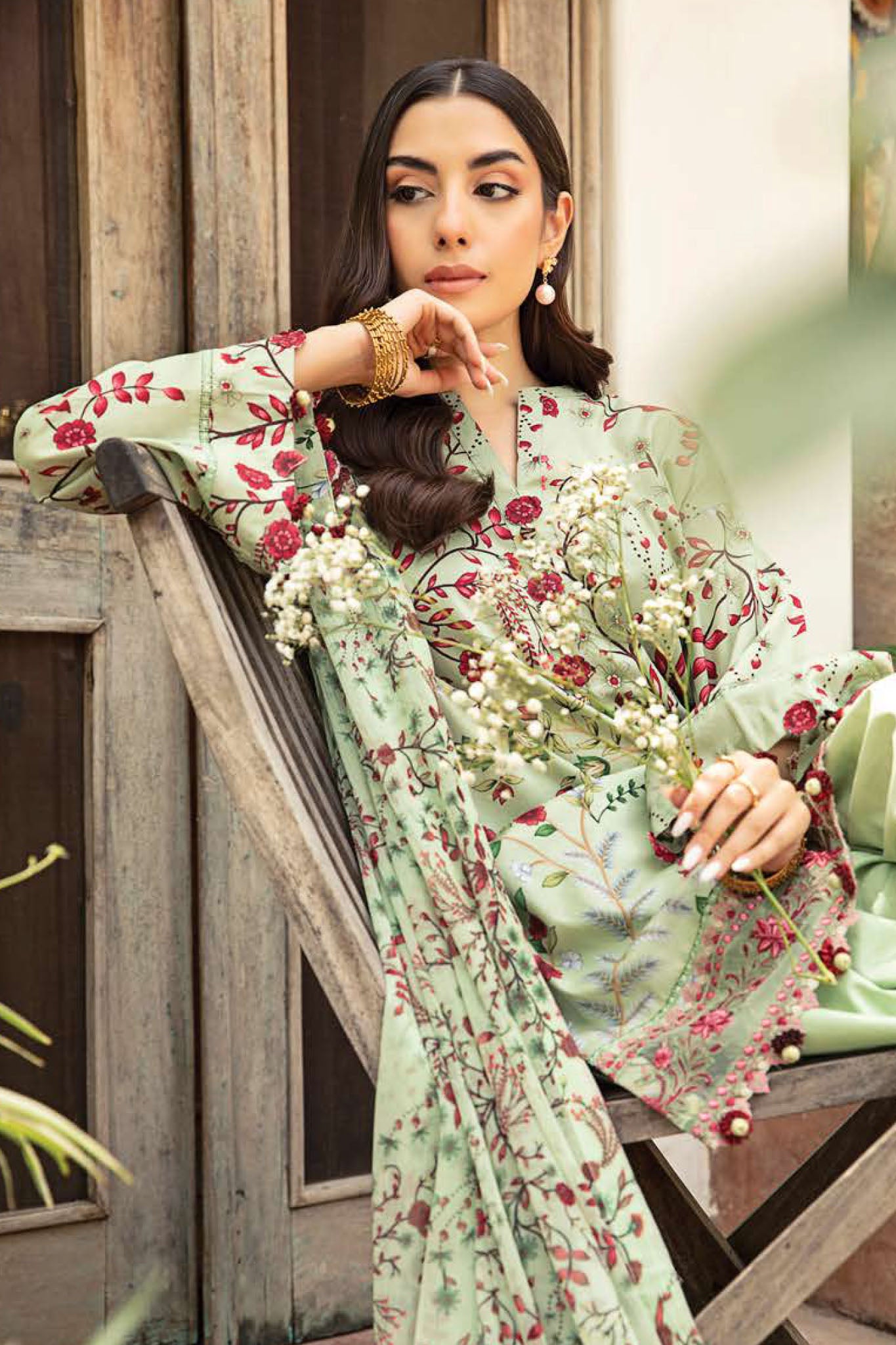 M.Basic by Maria B Unstitched 3 Piece Eid II Lawn Collection'2025-MB-912-B