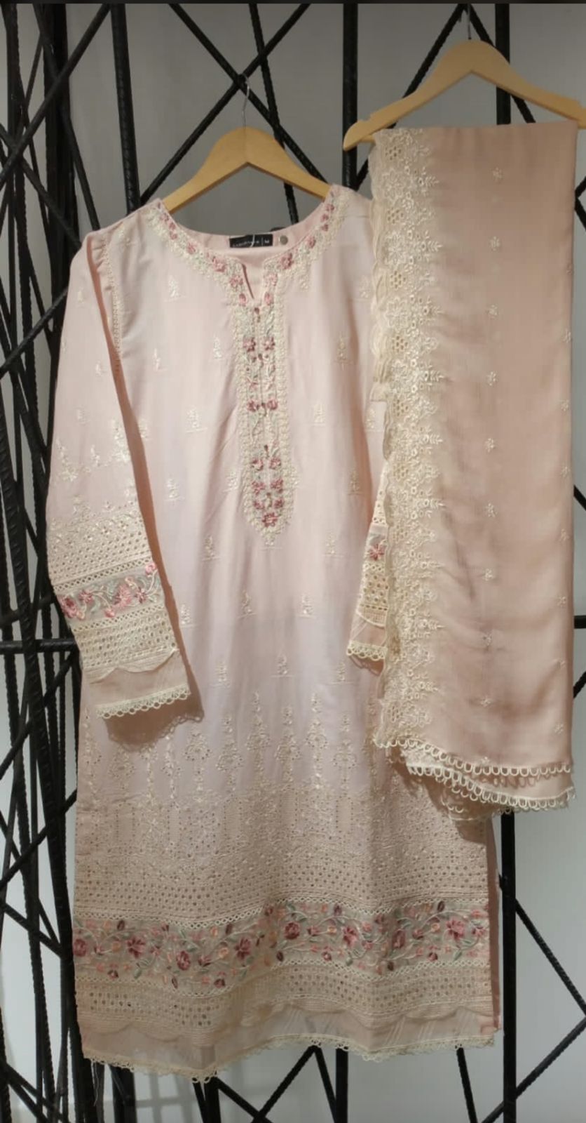 Sada Bahar Stitched 3 Piece Chikankari Collection'2023-MCK-05-Pink