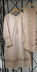 Sada Bahar Stitched 3 Piece Chikankari Collection'2023-MCK-05-Pink