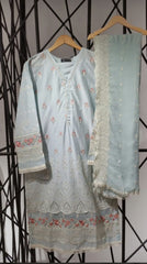 Sada Bahar Stitched 3 Piece Chikankari Collection'2023-MCK-09-Ferozi