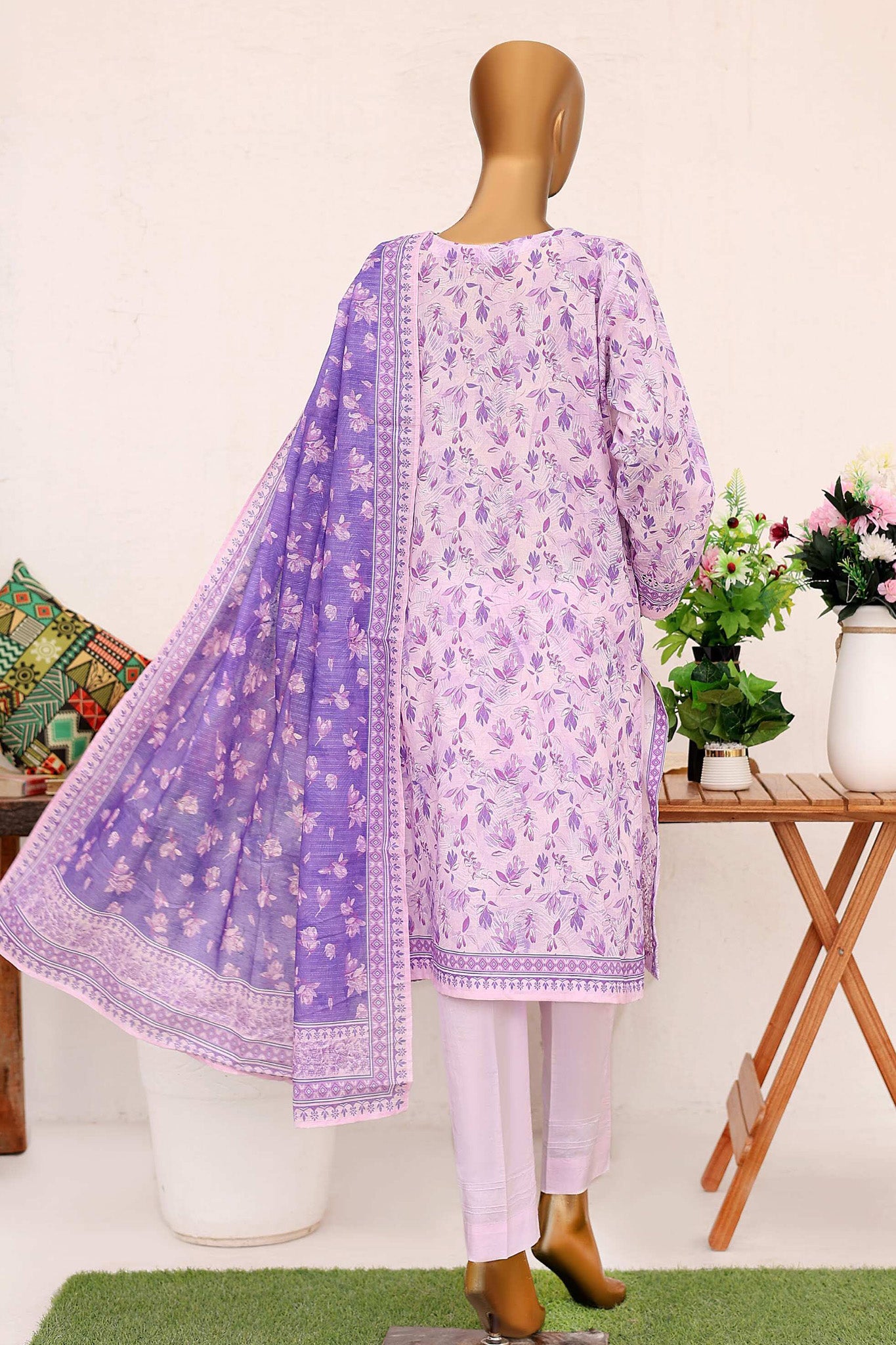 Mehak By HZ Unstitched 3 Piece Emb Cotton Mid Summer Collection'2024