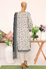 Mehak By HZ Unstitched 3 Piece Emb Cotton Mid Summer Collection'2024