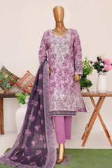 Mehak By HZ Unstitched 3 Piece Emb Cotton Mid Summer Collection'2024