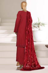 Sada Bahar Stitched 3 Piece Luxury Khaddar Karandi With Palachi Shawl Collection'2025-MEK-251-Rust