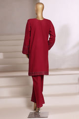 Vybe By Sada Bahar Stitched 2 Piece Emb Cotton Set Vol-02 Collection'2025-MEL-03-Maroon