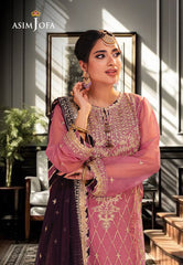 Asim Jofa Chamkeeli Ajkk-24 Embroidered Chiffon 3 Pcs
