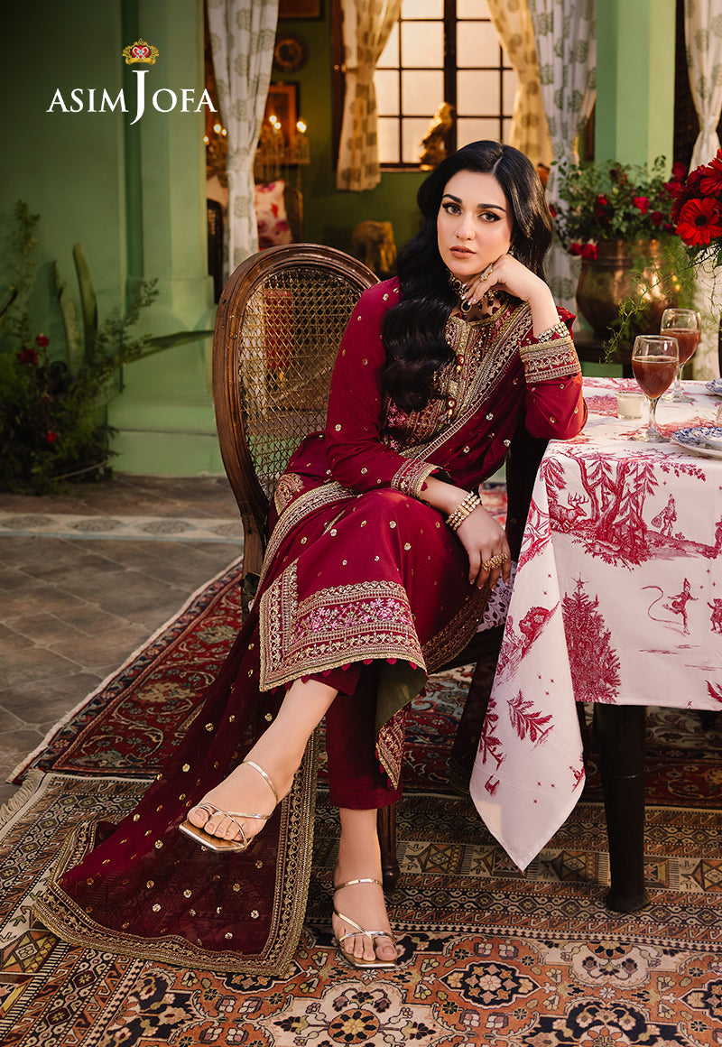 Asim Jofa Afsanay - Luxury Pret?jlp-06 Embroidered Twisted Lawn 3Pcs