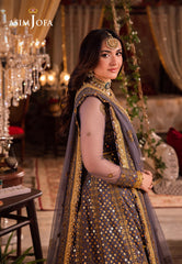 Asim Jofa Designers Limited Edition Ajcrd-10 Embroidered Net Stitched 3 Pcs