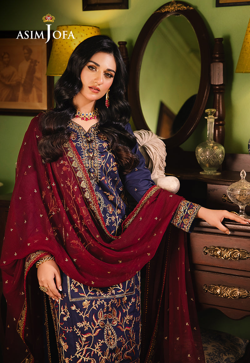 Asim Jofa Afsanay - Luxury Pret?jlp-02 Embroidered Twisted Lawn 3Pcs