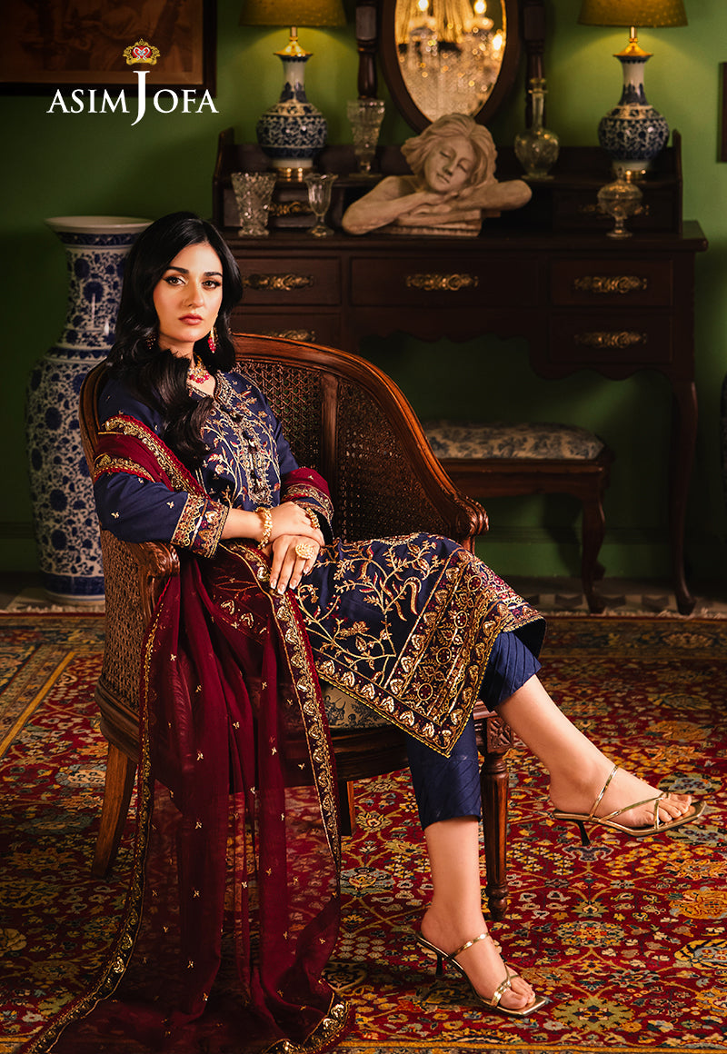 Asim Jofa Afsanay - Luxury Pret?jlp-02 Embroidered Twisted Lawn 3Pcs